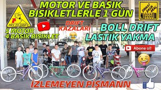 BOLL DRİFT VE KAZALI 1 GÜN | BASIK BISIKLET & MODIFIYELI CG | VLOG | #Bike35 #Ba