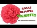 Episodio 580- Cómo hacer rosas gigantescas enormes grandes con papel crepé