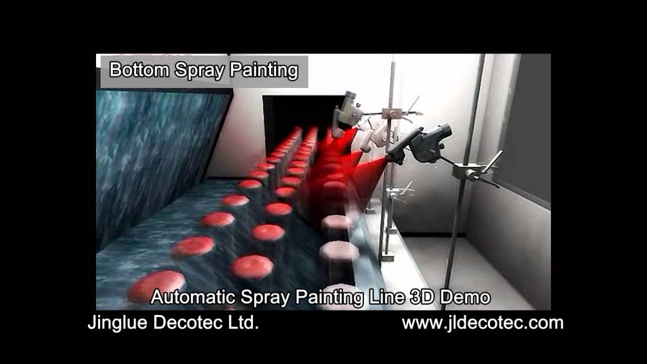 Demo YouTube Glass  glass painting Spray Bottle  Line  Painting 3D Automatic youtube