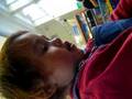 Madeleine at Library