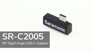 Saramonic SR-C2005 Right-Angle USB-C Adapter | 90-Degree Male-to-Female USB-C Ideal for Tight Spaces