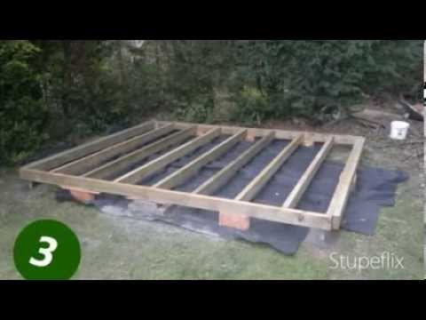 How to lay down a Shed Base/Foundation - YouTube