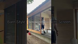 Barn Style Pocket Door With Screen