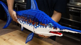 Hunting & Cooking Giant Lego Swordfish Best Of Lego Fish Cutting Skills Irl Asmr