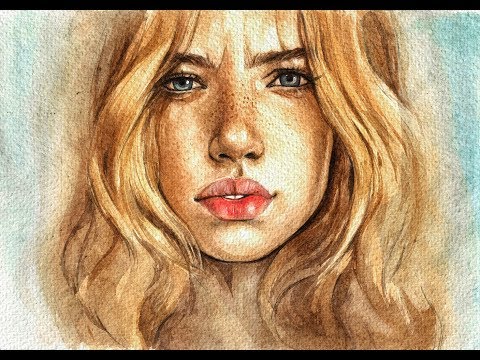 Как рисовать портрет акварелью по