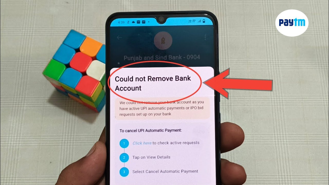 how to fix could not remove bank account in Paytm ! how to fix could not remove bank account in Paytm !
