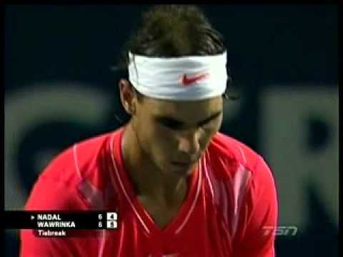 Rafael ナダル VS ワウリンカ - ロジャーs Cup 2010 （Set ＃1-TieBreak） Part1