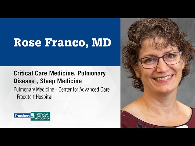 Watch Rose Franco, pulmonologist, critical care medicine, sleep medicine on YouTube.