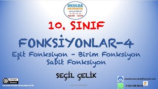 Eşi̇t Fonksi̇yon-Bi̇ri̇m Fonksi̇yon-Sabi̇t Fonksi̇yon Fonksi̇yonlar-4