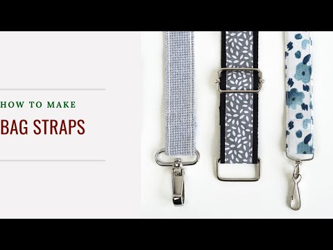 How to sew bag straps and adjustable bag straps - YouTube