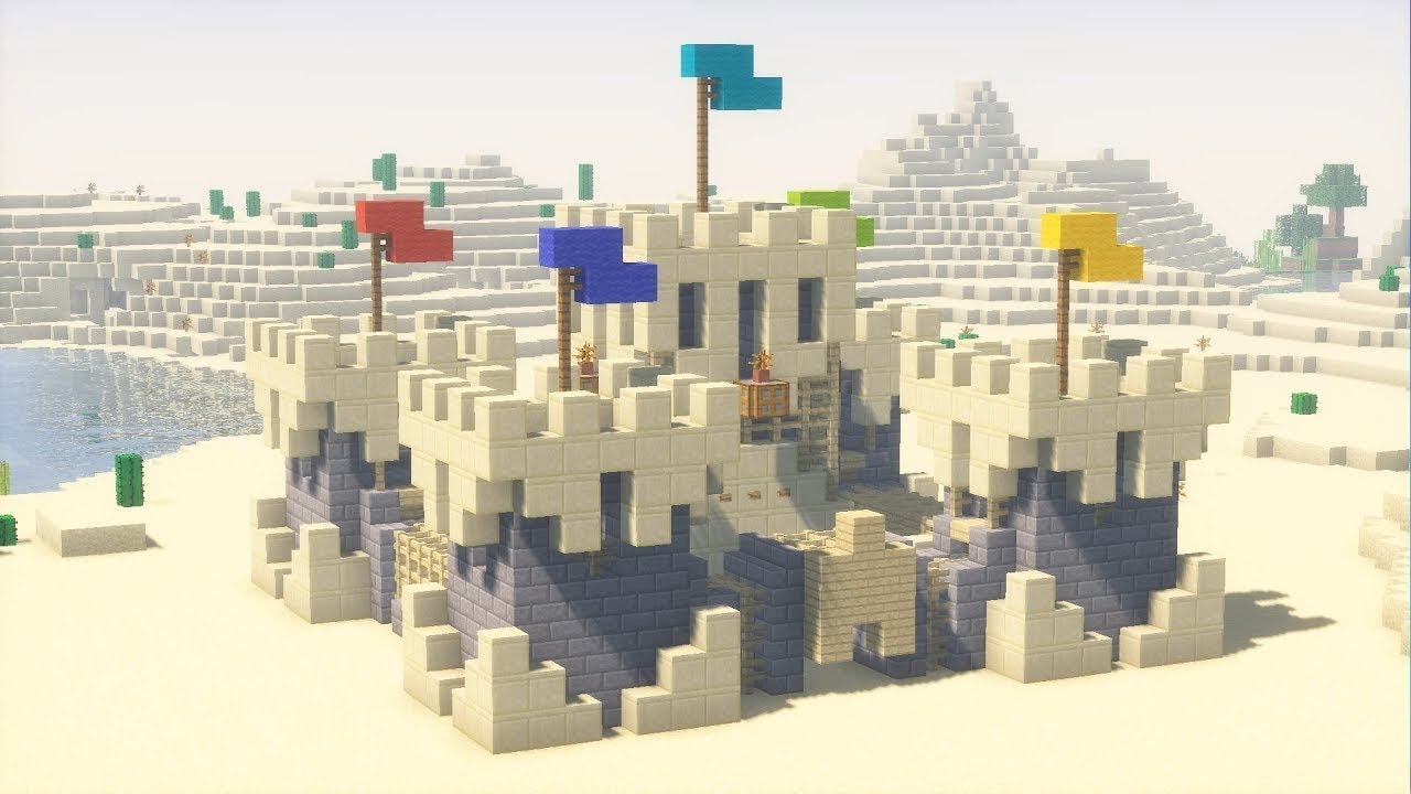 песочные замок в майнкрафт #8
