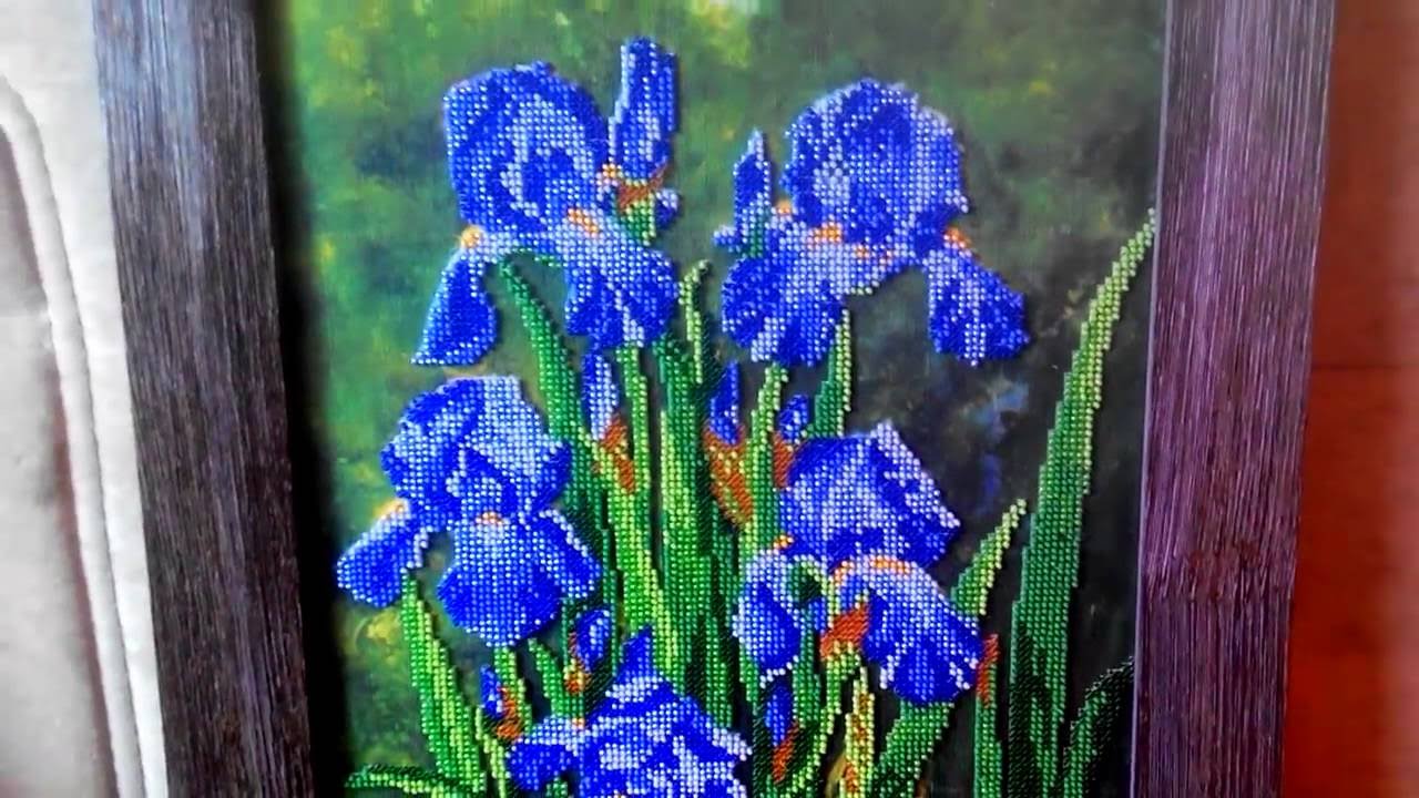 Вышивка бисером золотые ручки ирисы 82