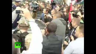 Protesters Dump Ukrainian Deputy In Rubbish Bin