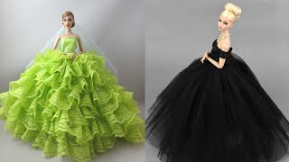 Barbie elbise yapımı | DIY | Dikişsiz kendin yap | 5 dakikada hallet | Barbie kı