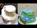 Car Cake Design | Car Theme Cake Design | Step Cake Decoration | New Cake Design