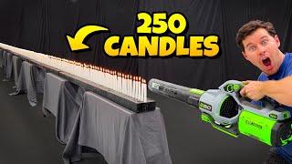 How Many Candles Can The Most Powerful Leaf Blower Blow Out?