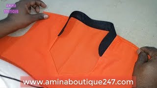 Half Collar Stitching with Two Different Style