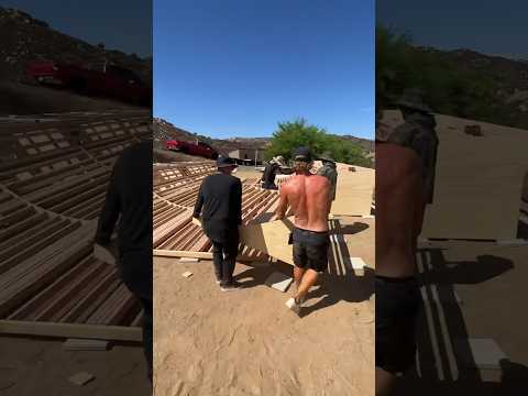 Building a 32ft #miniramp in the #desert ‼️🤘🏽 #skateboarding #ramp #skateramp