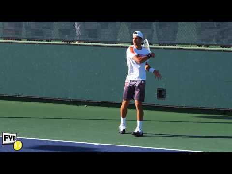 Novak ジョコビッチ warming up in slow motion HD-- Indian Wells Pt． 24