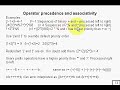 Java Tutorial 2.6  Operators Part 6/15 - precedence and associativity 1.