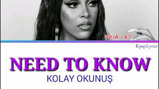 NEED TO KNOW - KOLAY OKUNUŞ [TİKTOK]