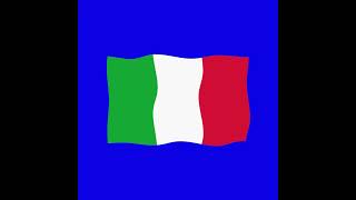 Italy 2D Flag Green Screen Flag Animation