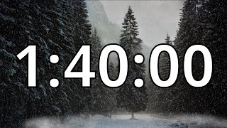 1 Hour 40 Minutes 100 Minutes Timer With Music Snowfall Timer