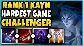#1 KAYN WORLD HARDEST GAME OF HIS LIFE (1V9 IN CHALLENGER) BLUE NUKE BUILD - League of Legends