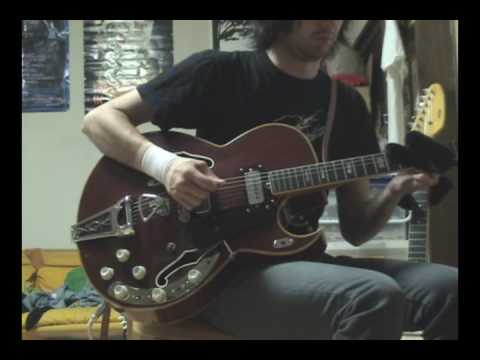 Vox Grand Prix V286 guitar. Demonstration of guitar and effects.