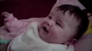 Hannah Babbling And Blowing Raspberries At Auntie Beckie