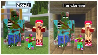 Zombi̇ Kral Ve Ai̇lesi̇ Herobri̇nea Dönüştü - Minecraft