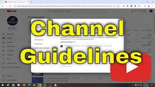 How To Setup Youtube Channel Guidelines Guide
