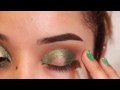 Gold and Green Eye Look + Full Face Makeup Tutorial | Holiday 2014