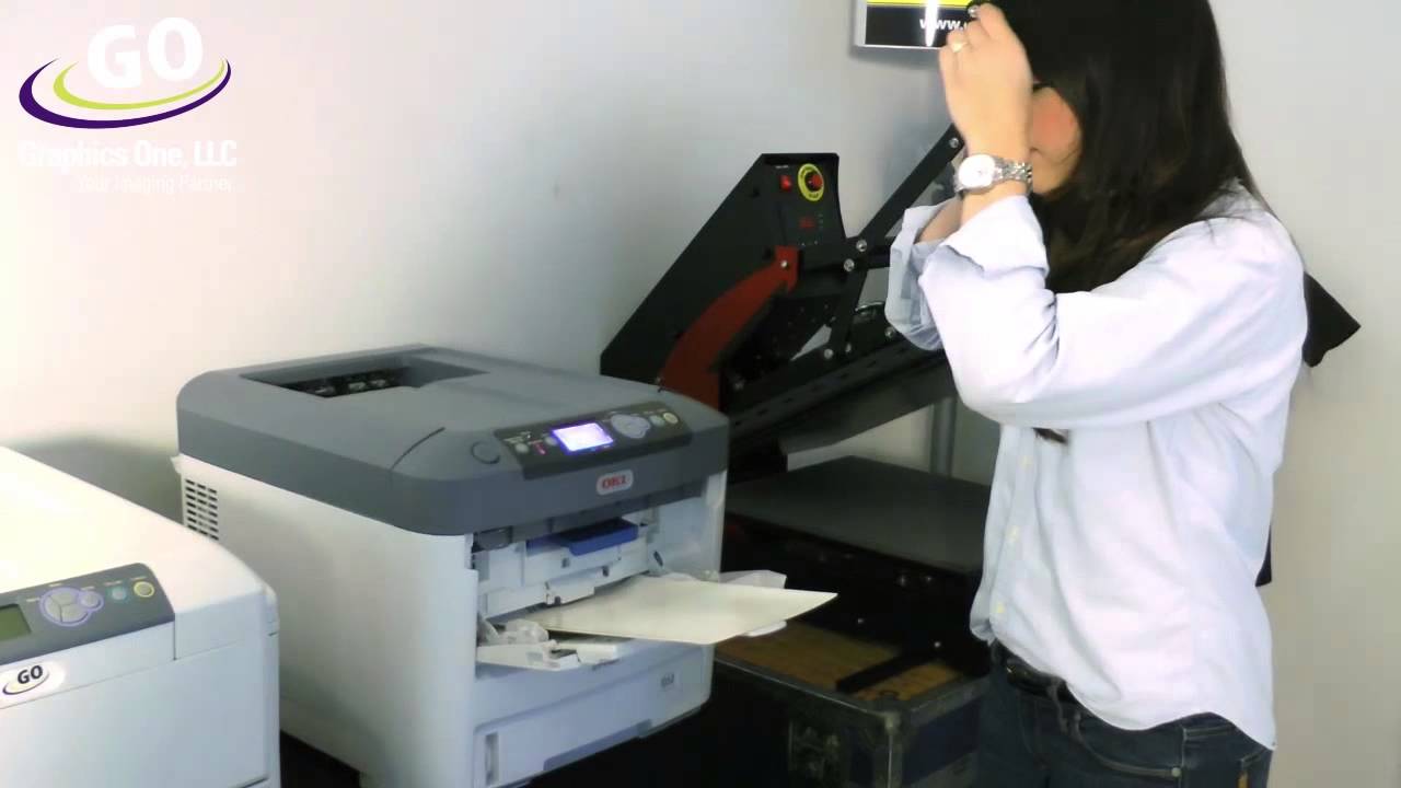 OKI 711WT Transfer Printer Using HD White Toner YouTube