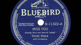 Watch Dinah Shore Miss You video