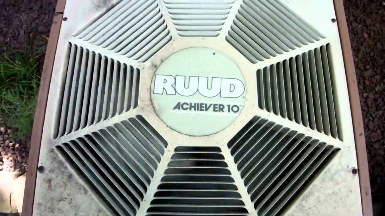 1987 Ruud Achiever 10 straight-cool central air-conditioner startup