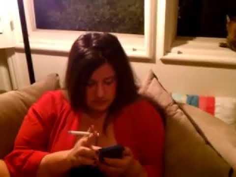 Sexy smoker milf talks while