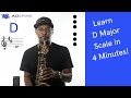D Major Scale on Alto Saxophone (F Concert)