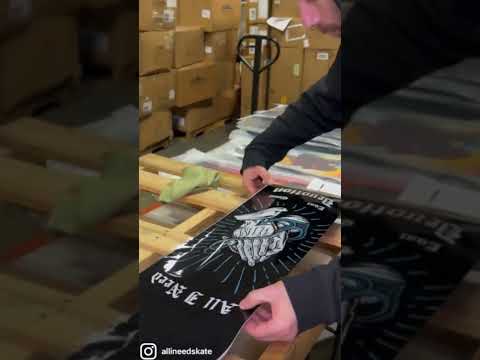 New praying hands skateboard graphic