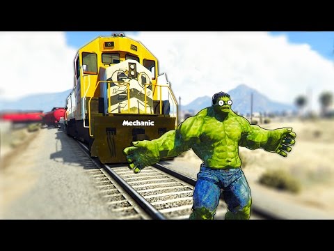 ХАЛК (HULK) ПРОТИВ ПОЕЗДА В ГТА 5 ХАЛК (HULK) ПРОТИВ ПОЕЗДА В ГТА 5