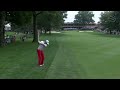 Rory McIlroy converts his 16-foot putt for birdie at Bridgestone in Round 3