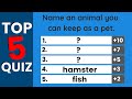 Easy English Quiz | Top Five Answers