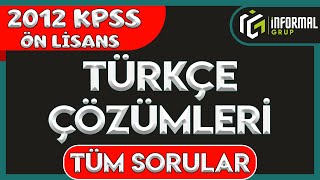2012 Kpss Ön Lisans Türkçe Soruları Ve Çözümleri Tüm Sorular