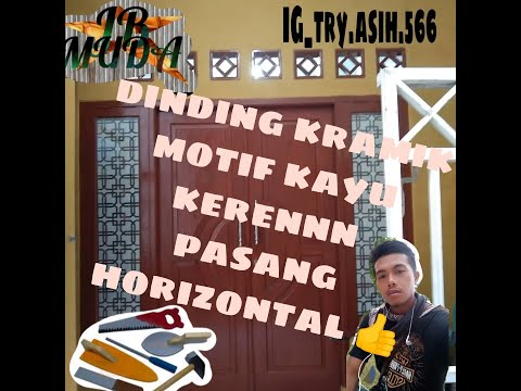 #minimalis#dinding keramik motif kayu kerennn pasang horizontal