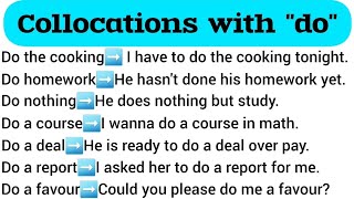 Collocations with "do"