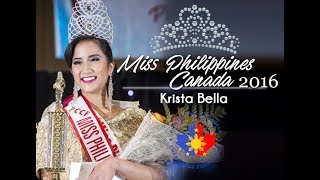Miss Philippines Canada 2016 - Krista Bella