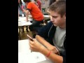 Eriksen twirling his phone