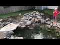 Backyard Koi Pond Built In Waukee, IA - Watch Just Add Water Install This New Pond