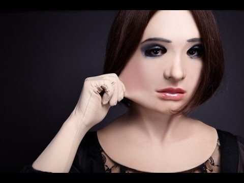 Маска женского лица из силикона Маска женского лица из силикона