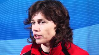 2012 Ford World Women's Curling Championship Draw 2 Media Scrum